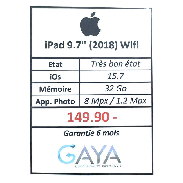 iPad 9.7’’ (2016) 32Go Wifi Space Gray