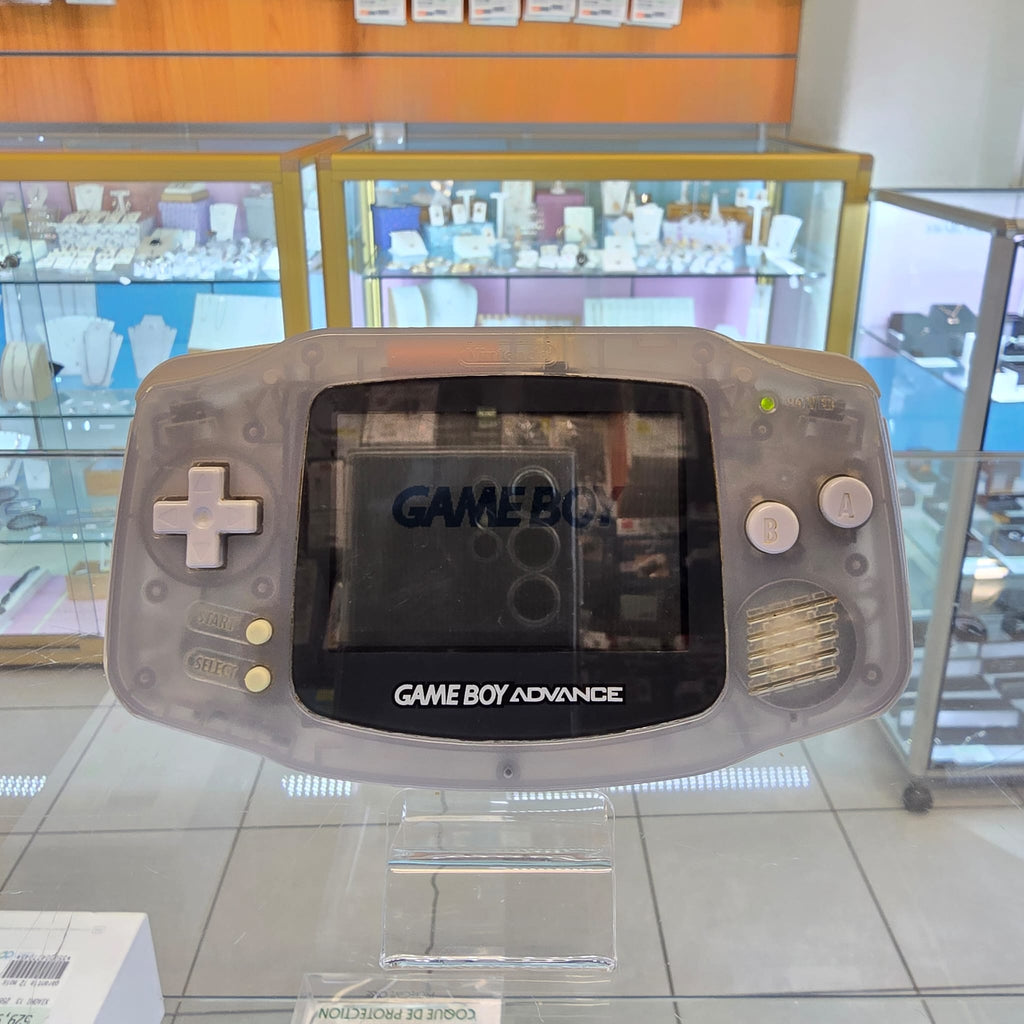 Console GameBoy Advance transparente avec cache pile
