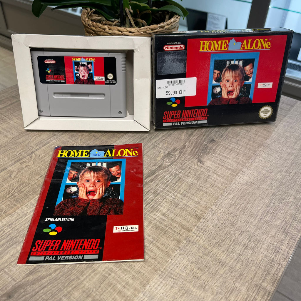 Jeu snes  Home Alone (allemand)+ boîte , notice et cale