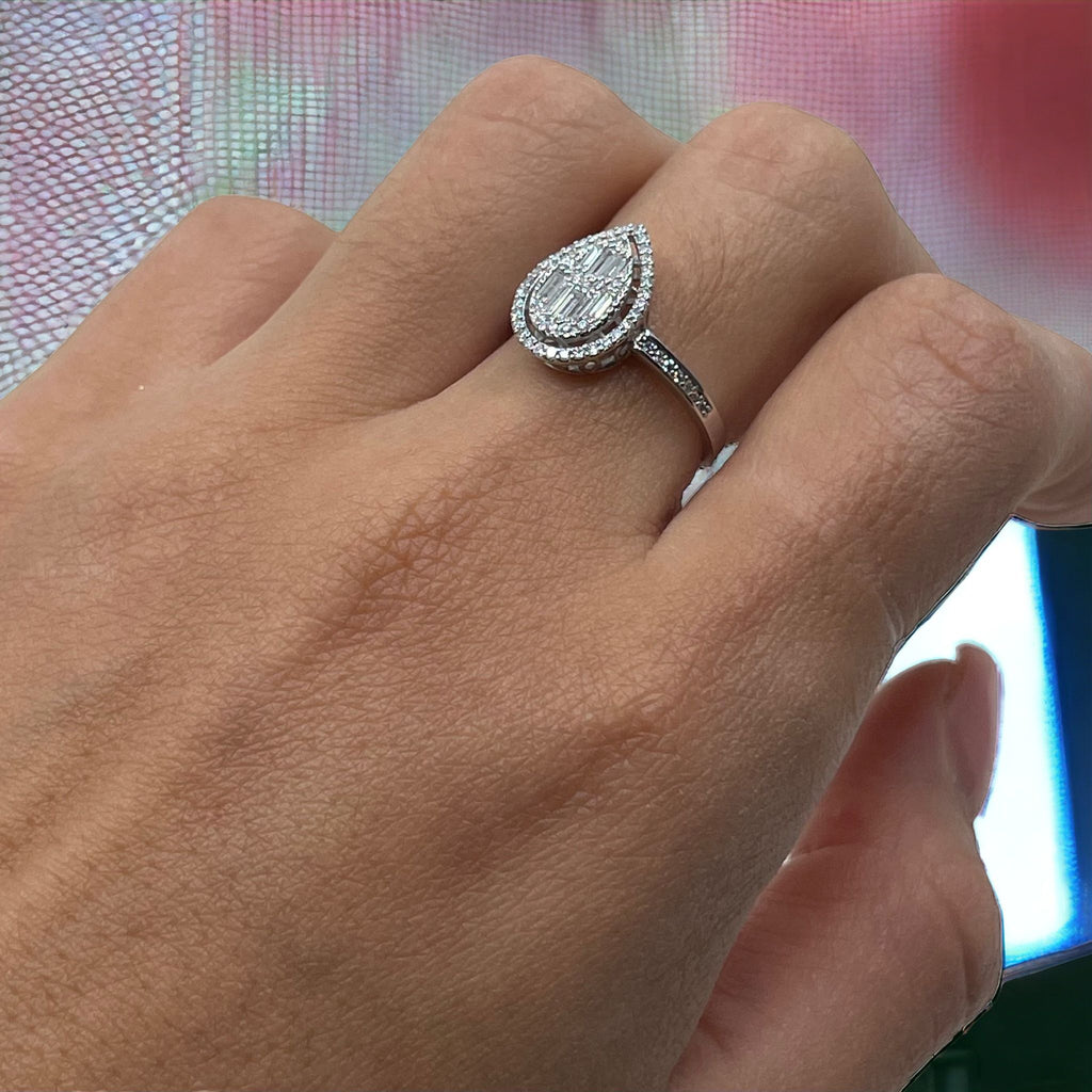 Bague Or Blanc 18k &