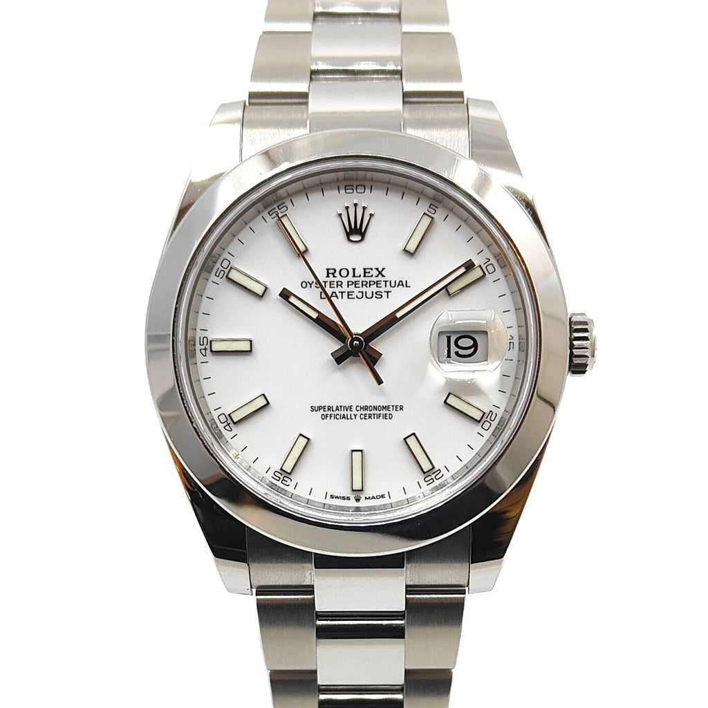 Rolex DateJust 41 White Dial Full Set 08.2023