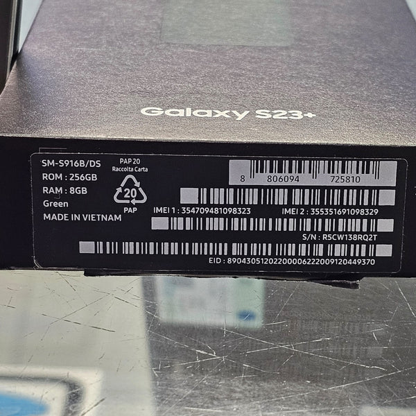 Samsung Galaxy S23 Plus 256Go 5G Vert