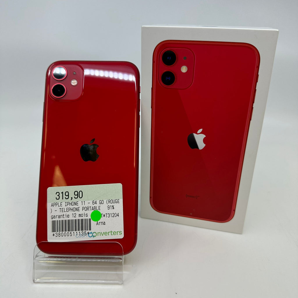 Iphone 11- 256Go - rouge -Reconditionné - Apple 