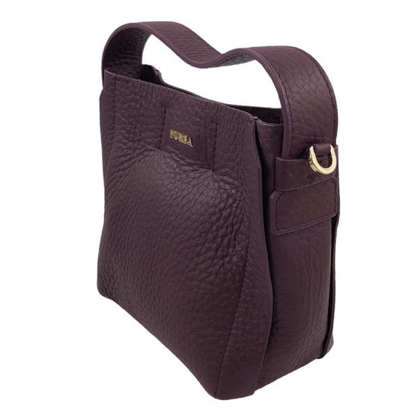 Sac Furla, Cuir violet (aubergine) Dimensions L 16 x H 17 cm,