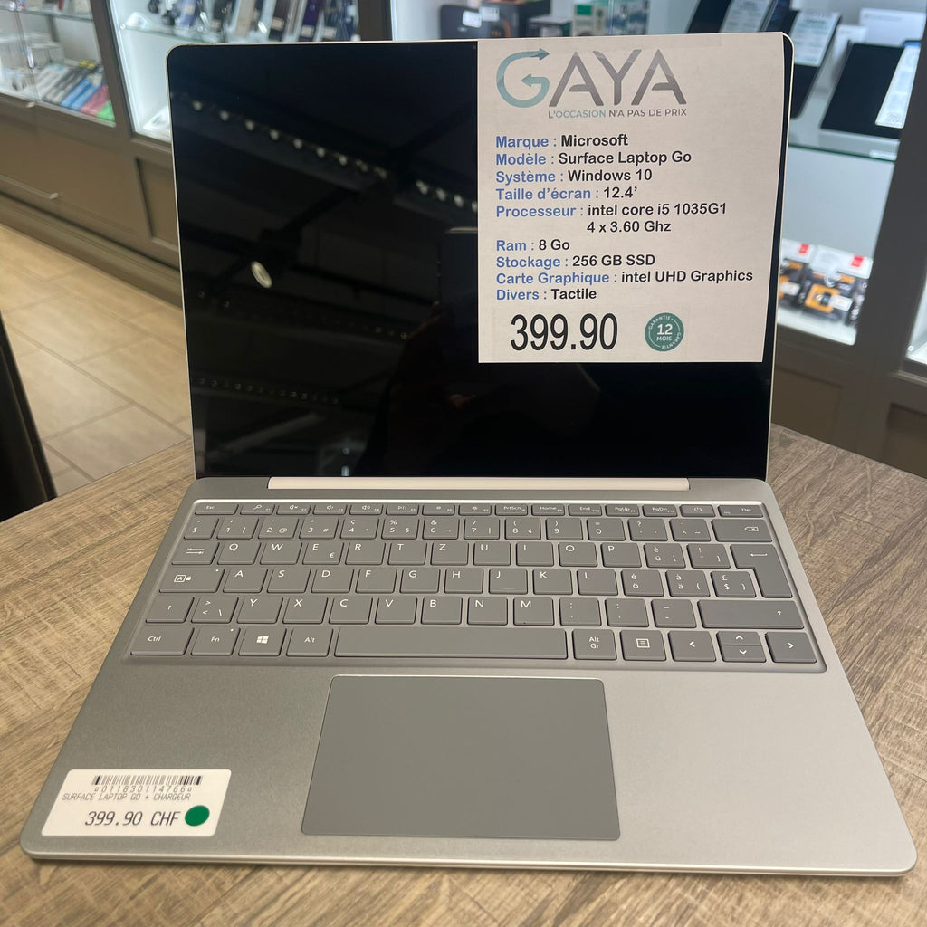 Microsoft Surface Laptop Go  + chargeur