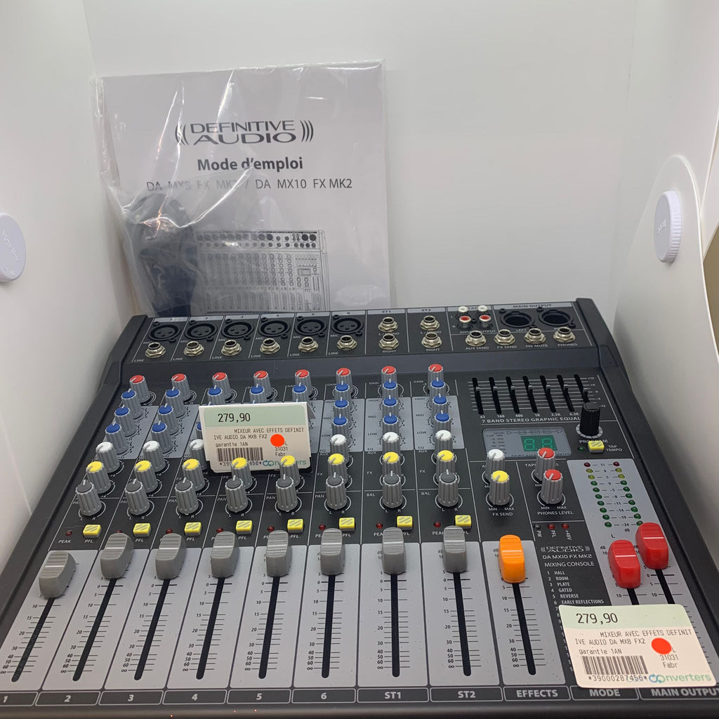 Table de mixage  Effets définitive audio  DA MX8 FX2