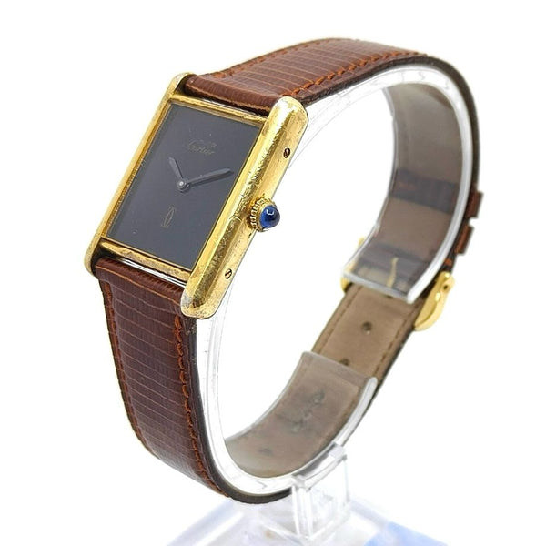 Cartier Tank Vermeil Manual Black Spider Dial