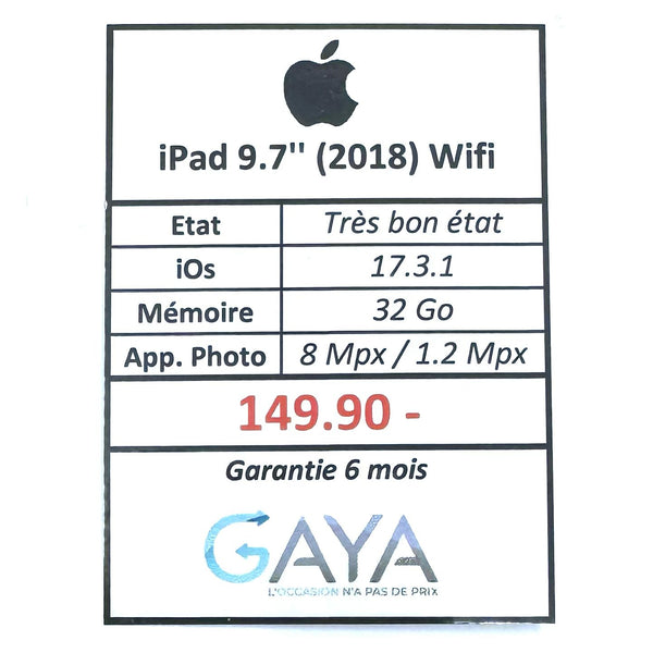 iPad 9.7’’ (2016) 32Go Wifi Silver