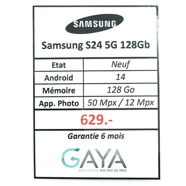 Samsung Galaxy S24 5G 128Gb Onyx Black Dual Sim Neuf
