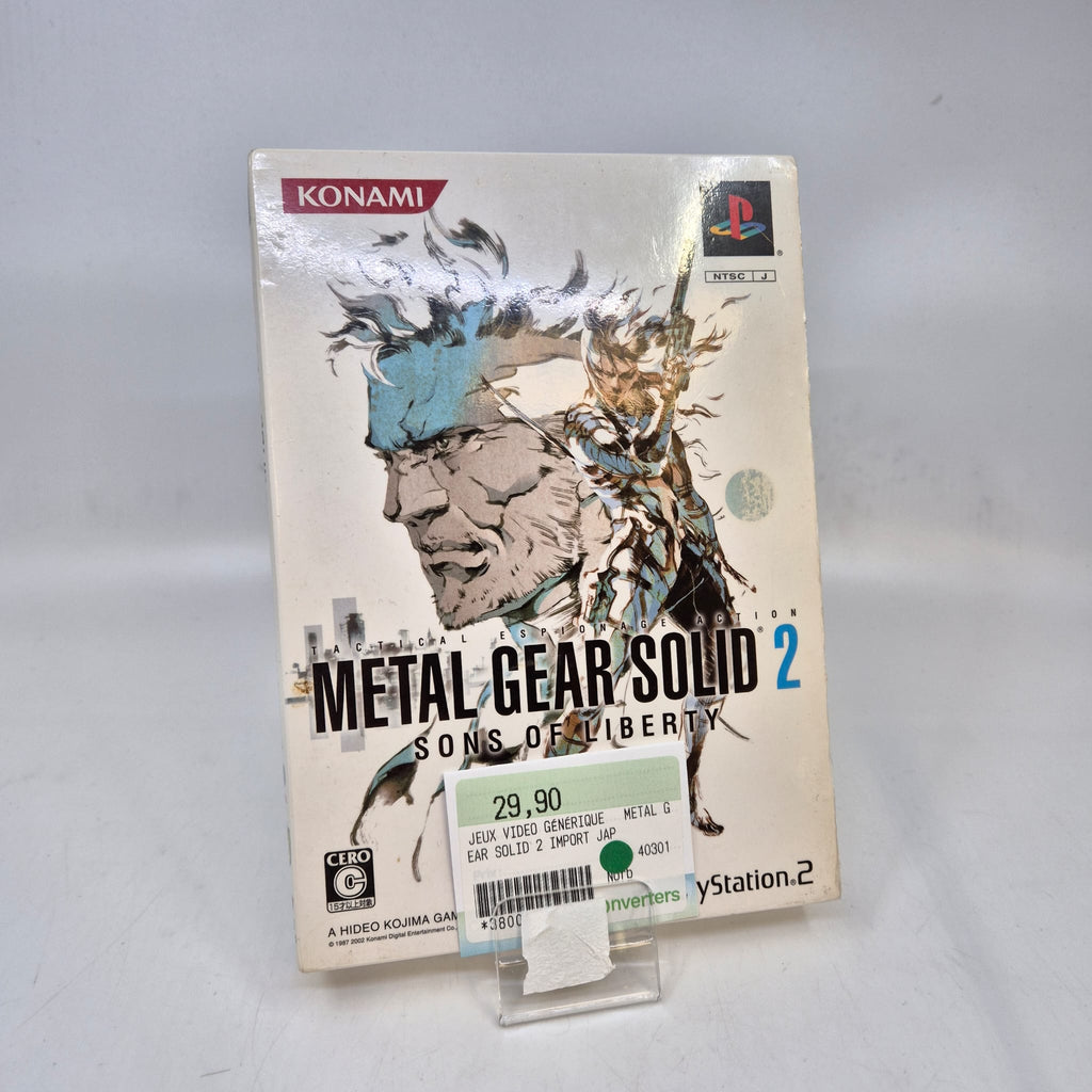 Jeu PS2 Metal Gear Solid 2  Import Jap