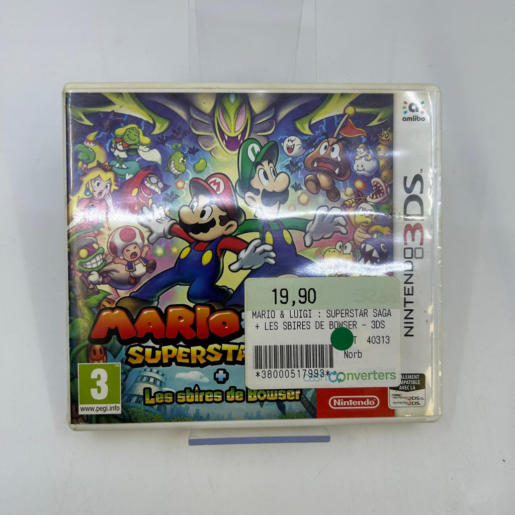 Jeu Nintendo 3DS - Mario & Luigi  Superstar saga + Les sbires de Bower