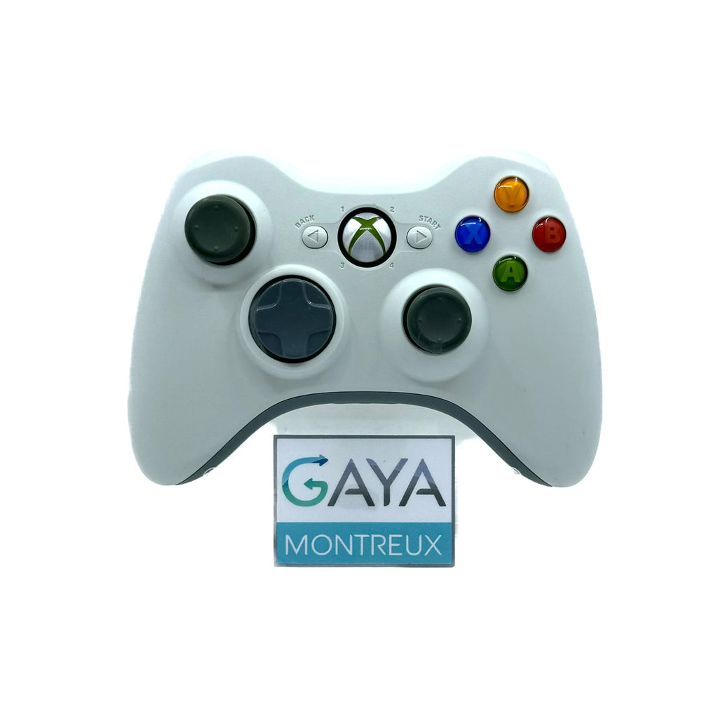 Manette Xbox 360 Blanche Sans Fil – Officielle – Bon état Manette Xbox 360 Blanche Sans Fil – Officielle – Bon état