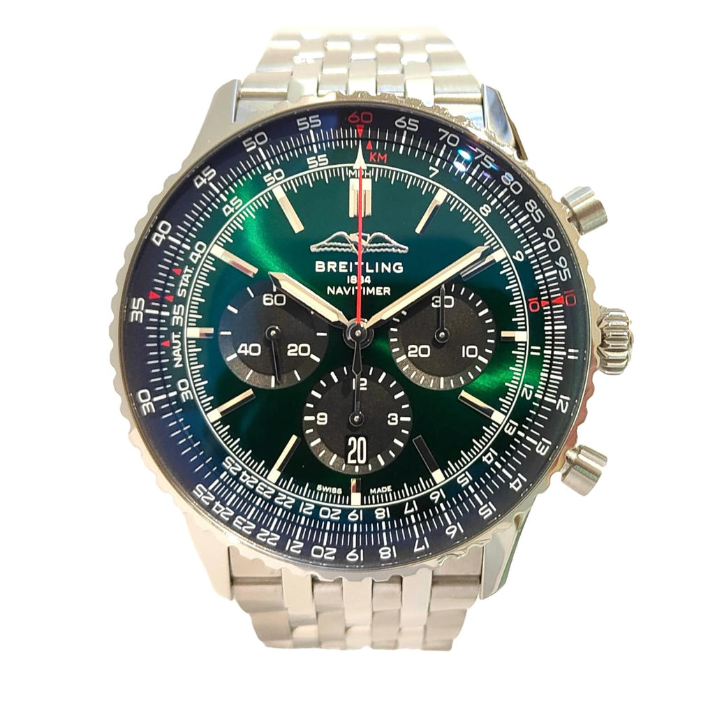 Breitling Navitimer B01 Chronograph 46 Green Dial (Full Set 10.2023)