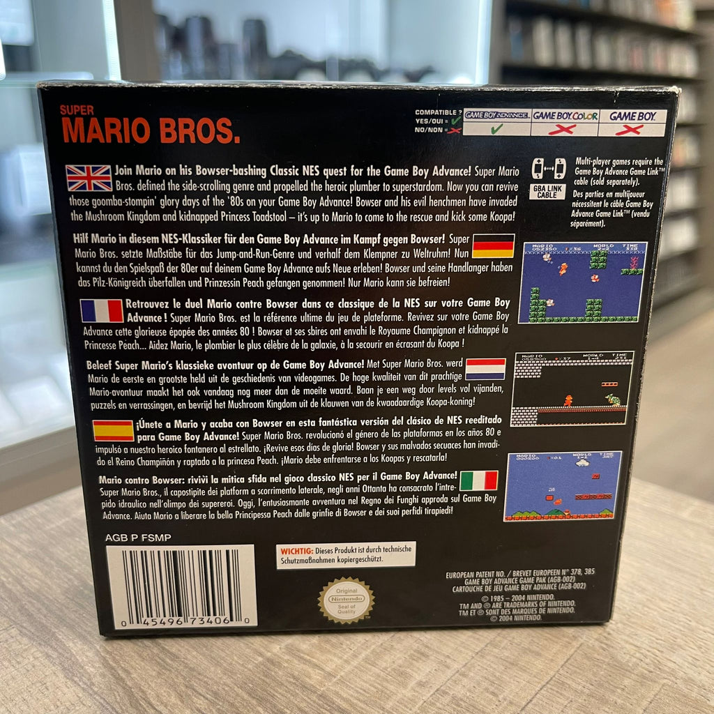 Super Mario Bros (NES Classics) Sur Game Boy Advance – Complet Et En Très Bel état