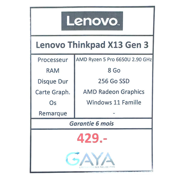 Lenovo Thinkpad X13 Gen 3