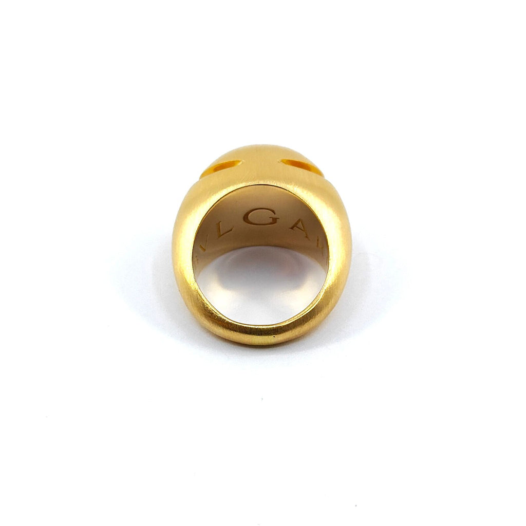 Bague En Or Jaune 18k Avec Cabochon - Occasion - Élégance Vintage