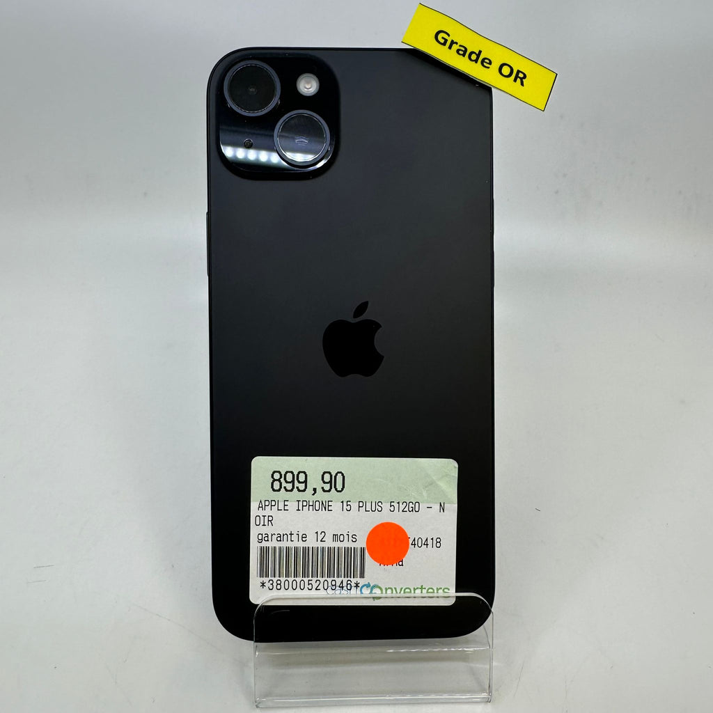 Apple iPhone 15 Plus 512Go  Noir