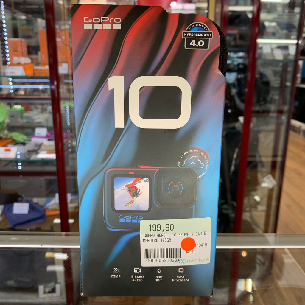 GoPro Hero 10 Neuve + Carte mémoire 128Gb