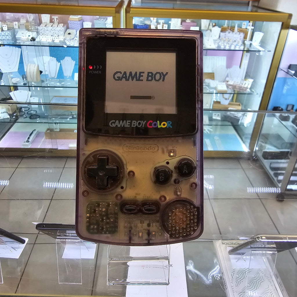 Console Nintendo Gameboy Color transparente - boutons en état