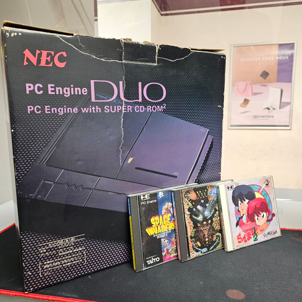 Console  PC engins duo en boite (Import jap ! Transfo d'origine) + 3 jeux