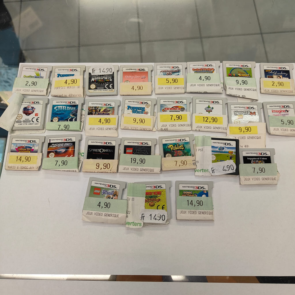 Jeu Nintendo 3DS - Lots de jeux Nintendo 3DS sans boîte