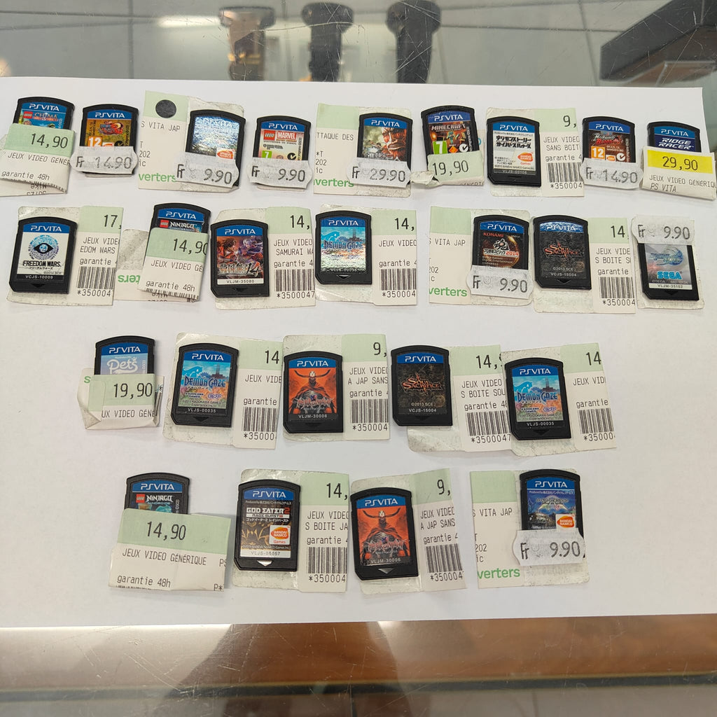 Jeu PSVita - Lots de jeux PSVita sans boîte