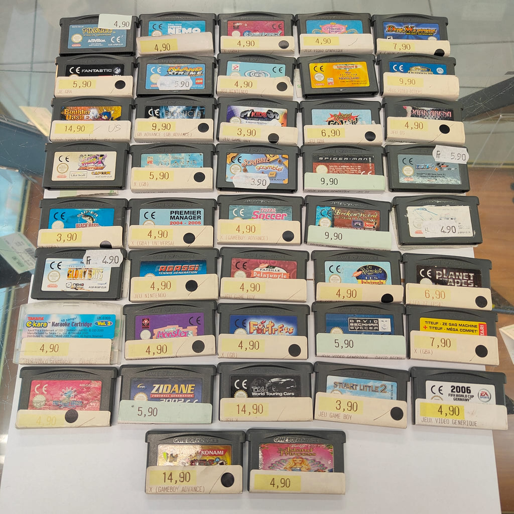 Jeu GameBoy Advance - Lots de jeux GBA sans boîte