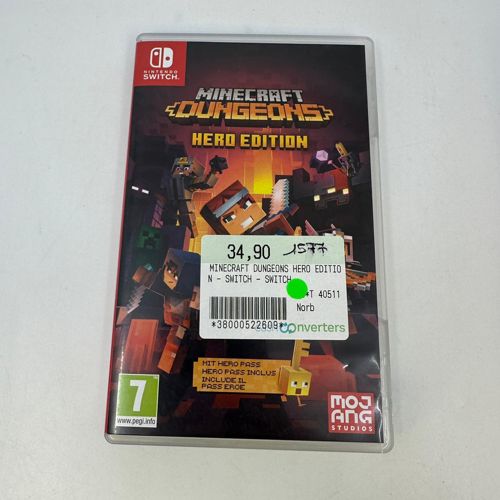 jeu switch  Minecraft dungeons hero edition