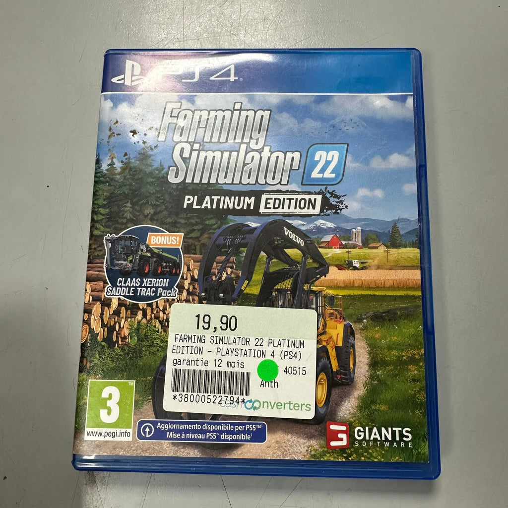Jeu Ps4 Farming Simulator 22 Platinum