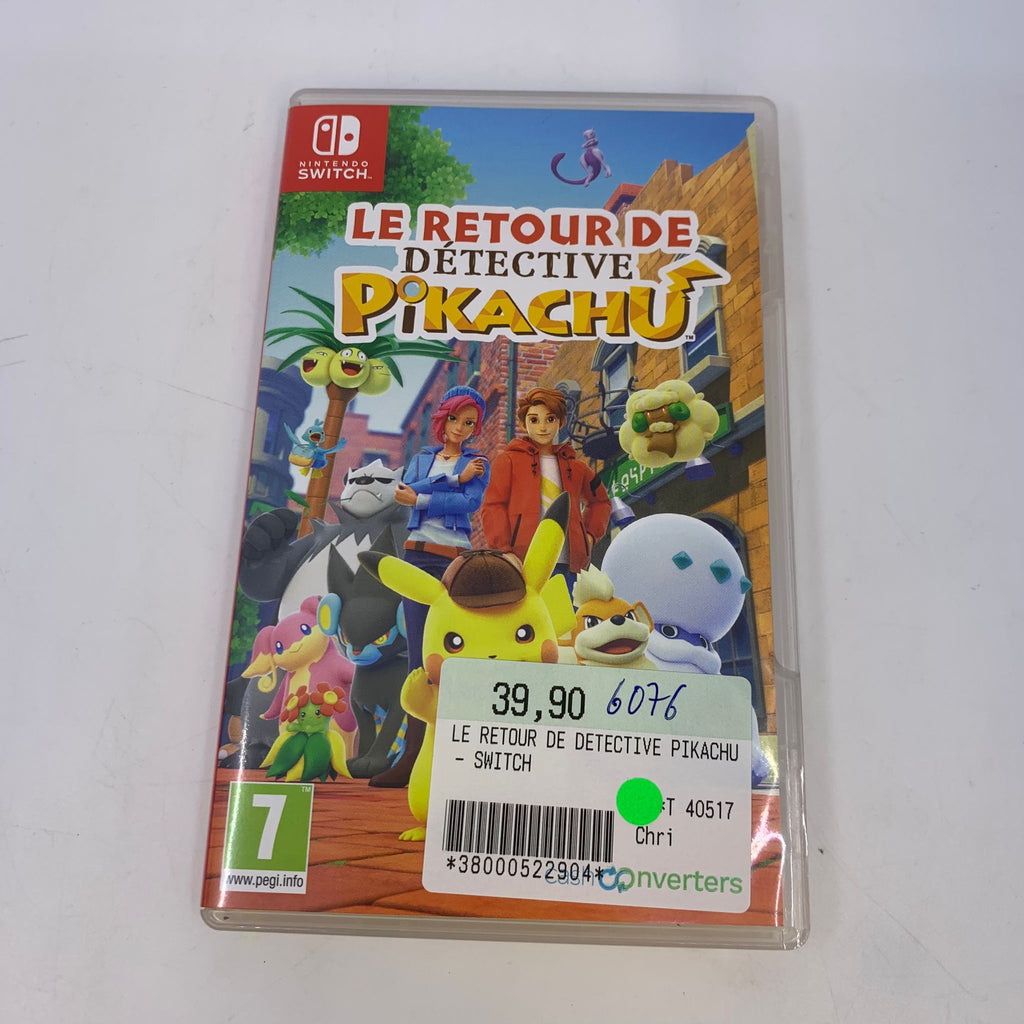 JEU Switch Le retour de detective pikachu