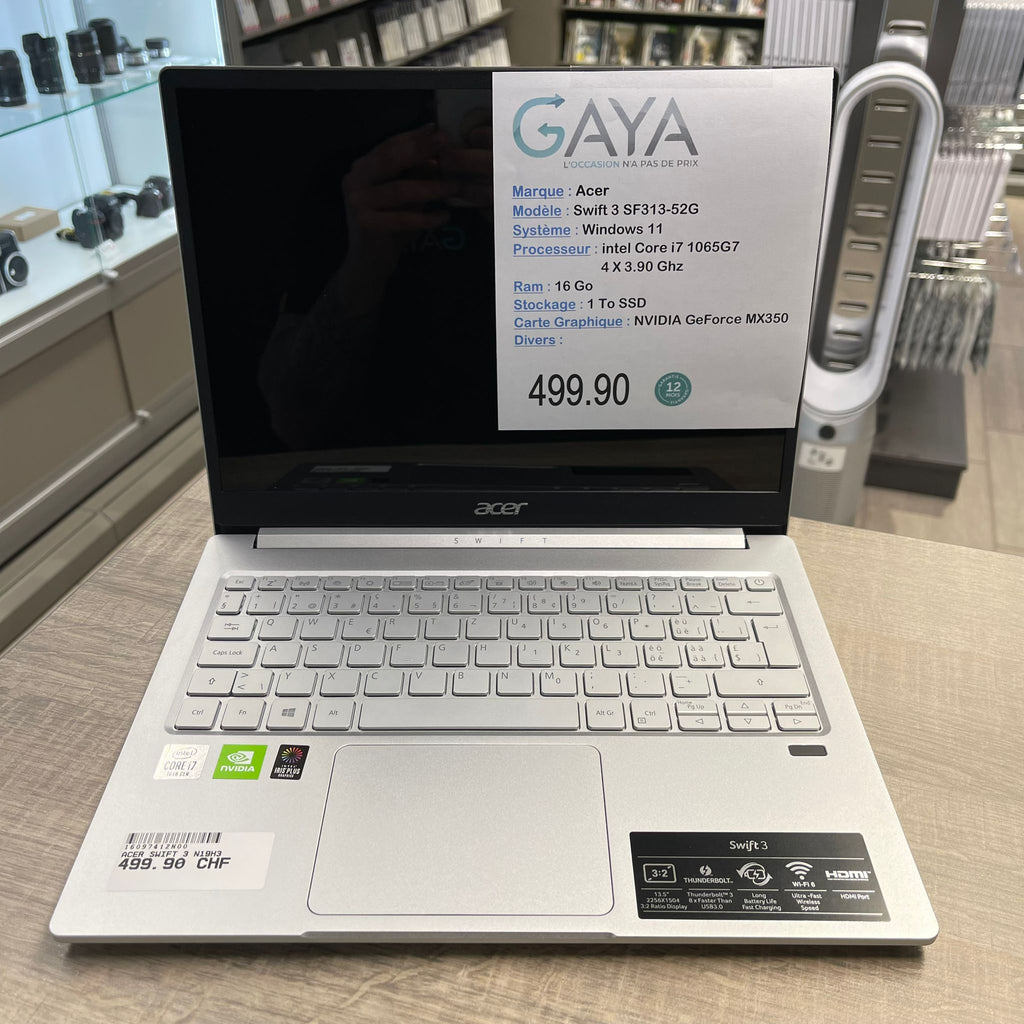 Acer Swift SF313-52G + chargeur