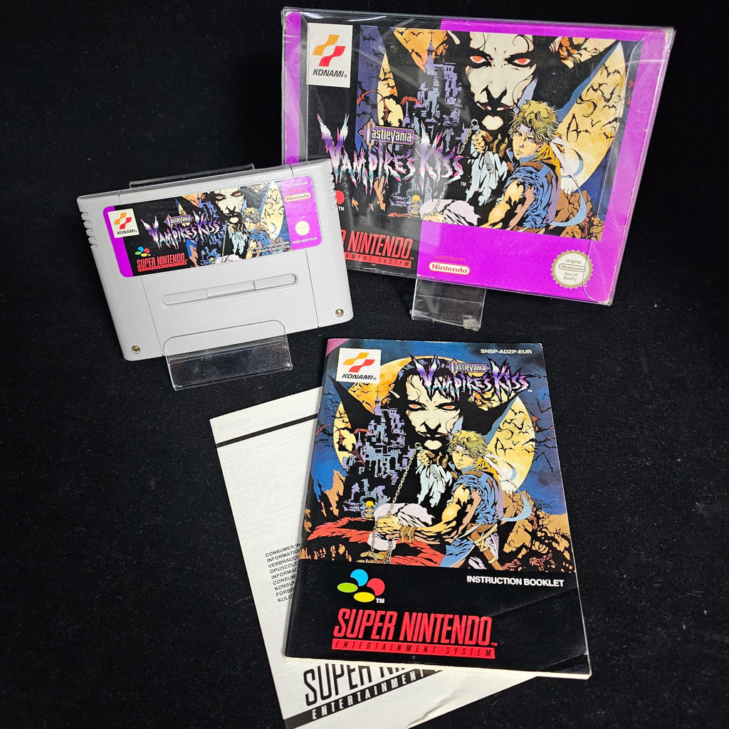 Jeu Super Nintendo Castlevania vampires Kiss (rare) + crystal box