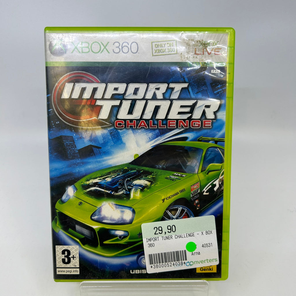 JEU Xbox 360  Import Tuner Challenge