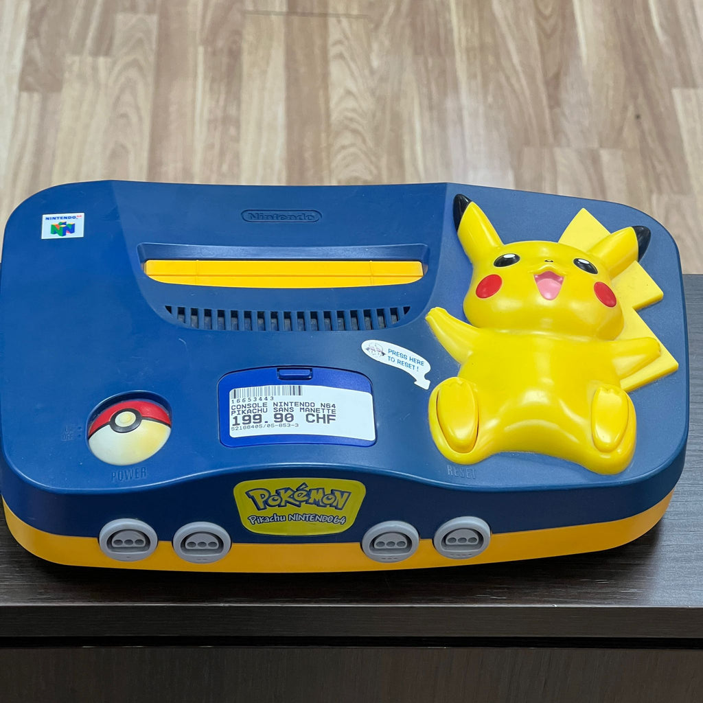 Console Nintendo 64 Pikachu sans manette