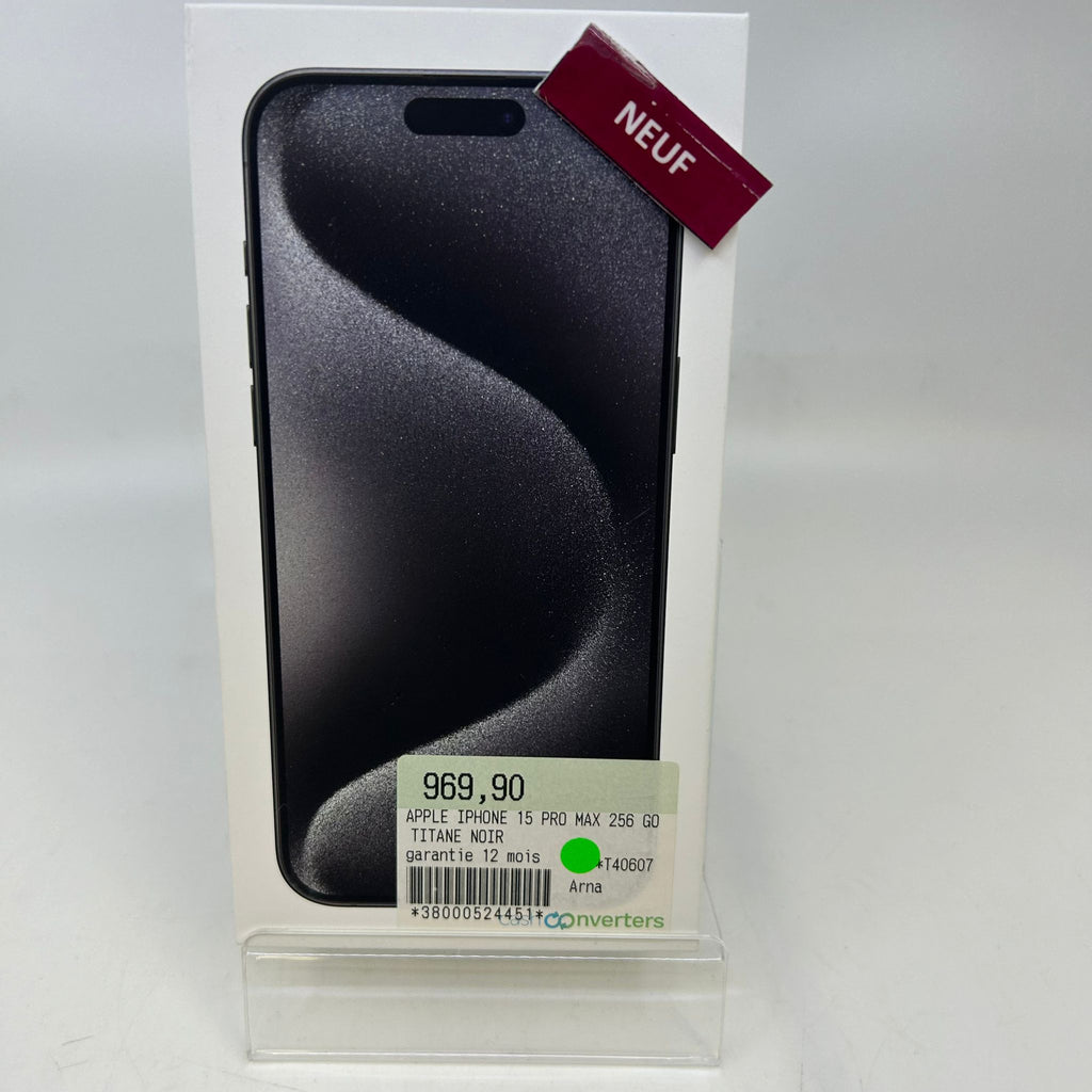 Apple iPhone 15 pro Max  Titanium black - 256gb -NEUF
