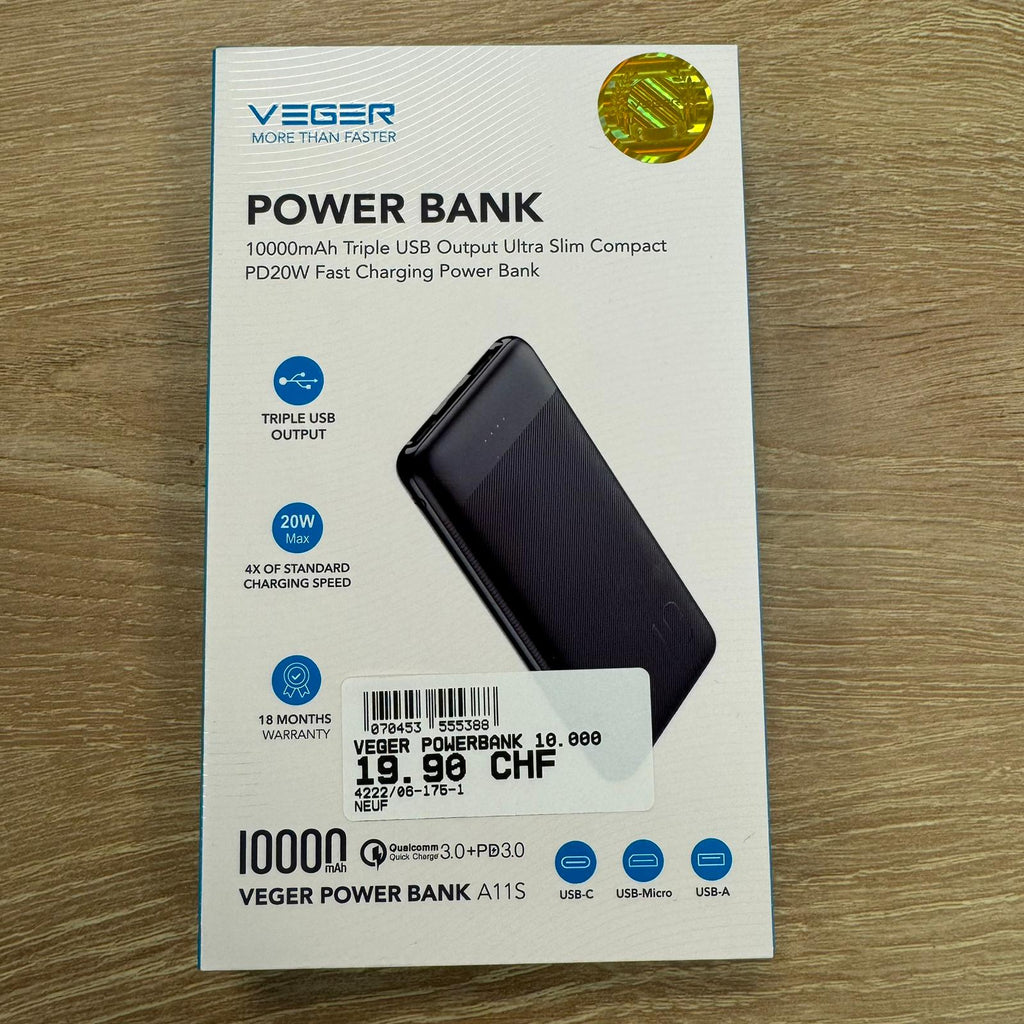 Powerbank Veger 10000mah - NEUF