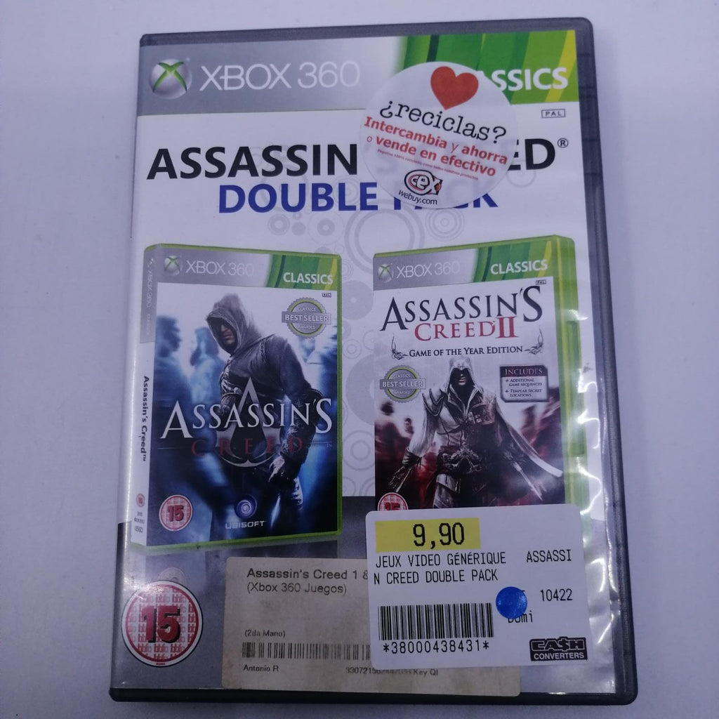 Jeux Xbox 360 Assassin's creed double pack