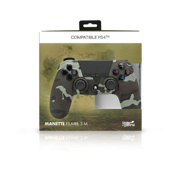 Manette PS4 filaire Camouflage 3M État Neuf