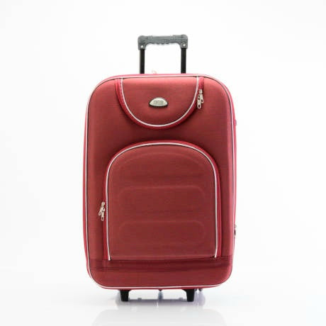 Valise Tissu TRO HP888 taille D 60cm (Roues et poignées incluses) 2 roues, couleur Rouge État Neuf