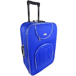 Valise Tissu TRO HP888 taille A 90cm (Roues et poignées incluses) 2 roues, couleur bleu État Neuf