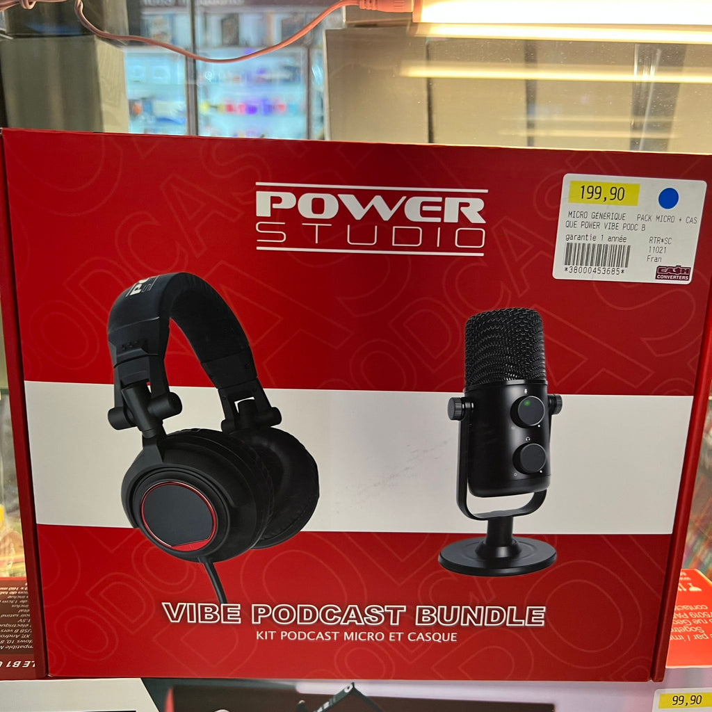 Micro + Casque  Power Vibe PodCast - NEUF