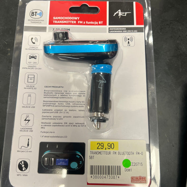 Transmetteur FM Bluetooth Art  Neuf