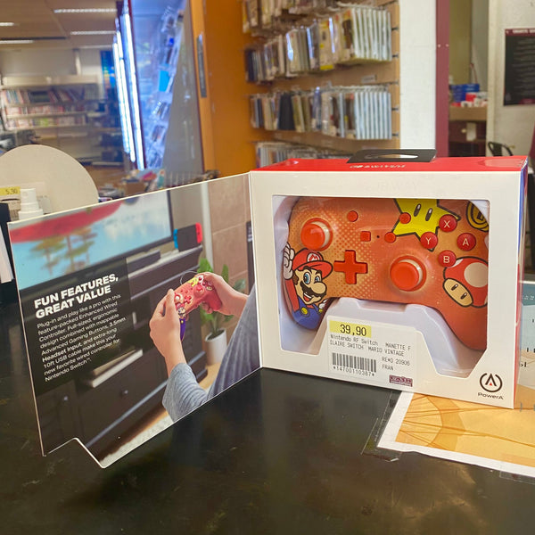 MANETTE NINTENDO SWITCH FILAIRE MARIO VINTAGE - NEUF
