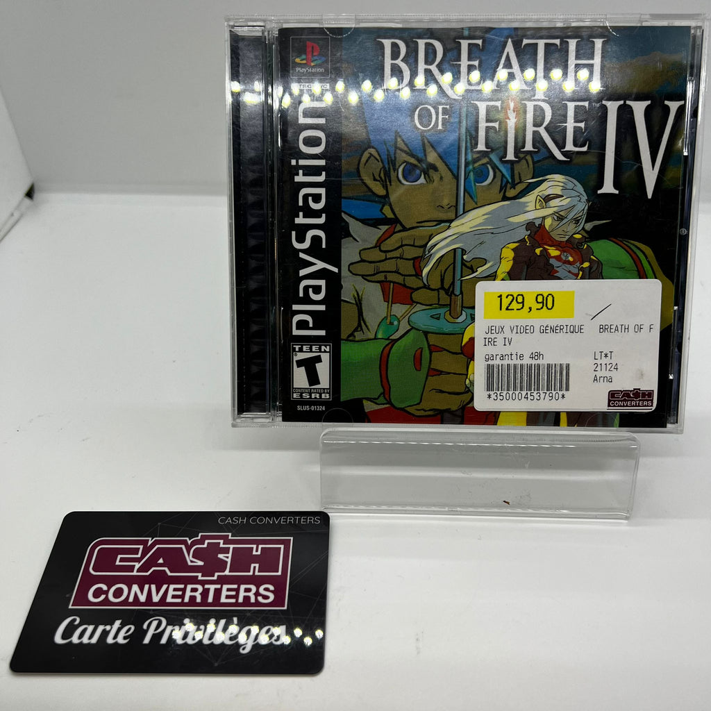 Breath of fire IV 4 PS1 Complet PAL FR Sony PlayStation 1