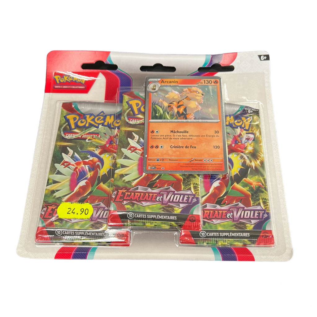 PACK DE 3 BOOSTERS POKÉMON - NEUF SOUS BLISTER